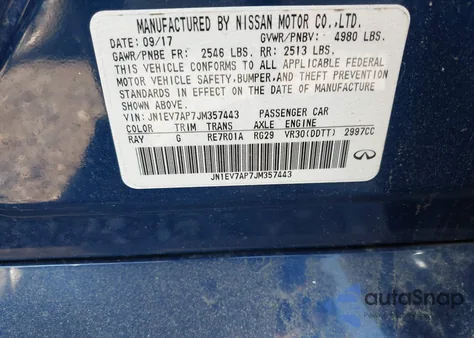 2018 Infiniti Q50 3.0T Sport from USA, damaged, VIN JN1EV7AP7JM357443